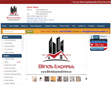 Tablet Screenshot of blindsexpressonline.ca